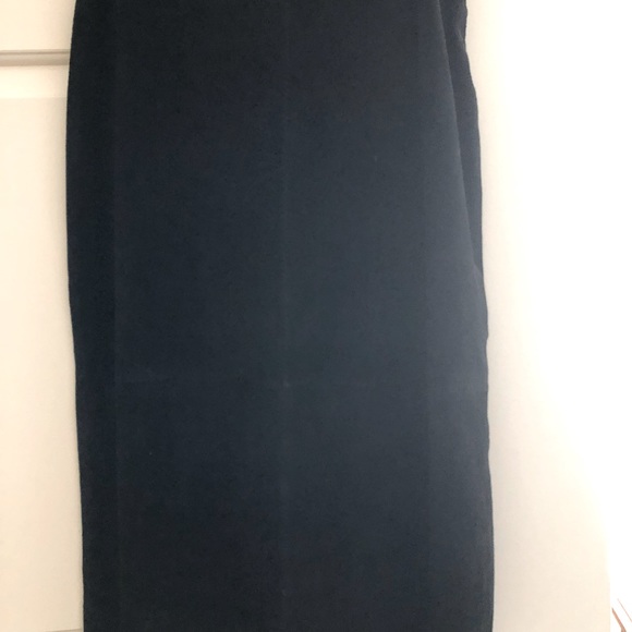 Midi length black suede skirt - Picture 1 of 2
